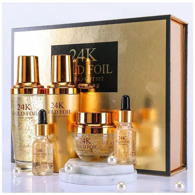 Korean Cosmetics 24K Gold Luxury Organic Anti Aging Skin Care Set