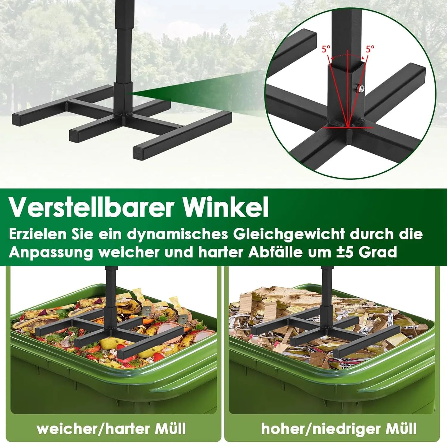 Müllpresse für Abfall und Kartonagen