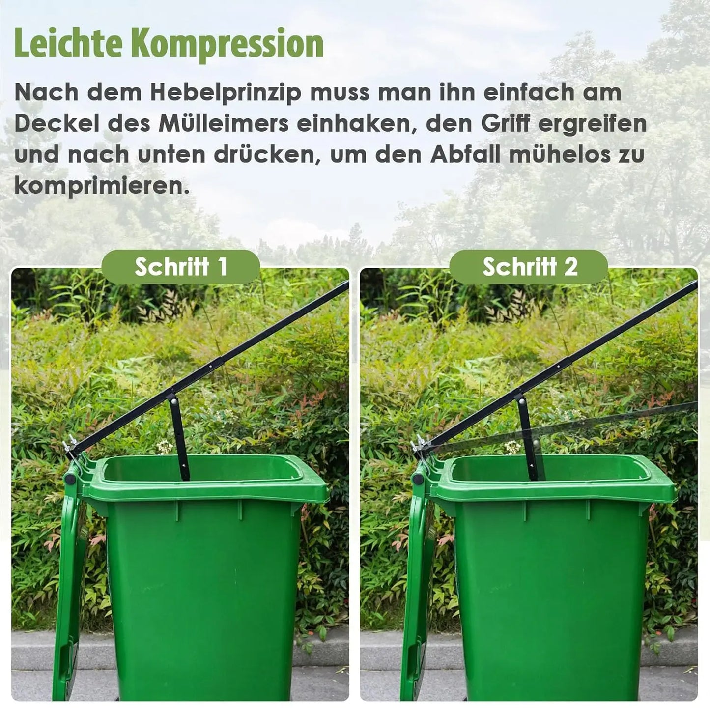 Müllpresse für Abfall und Kartonagen