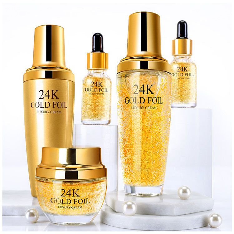 Korean Cosmetics 24K Gold Luxury Organic Anti Aging Skin Care Set