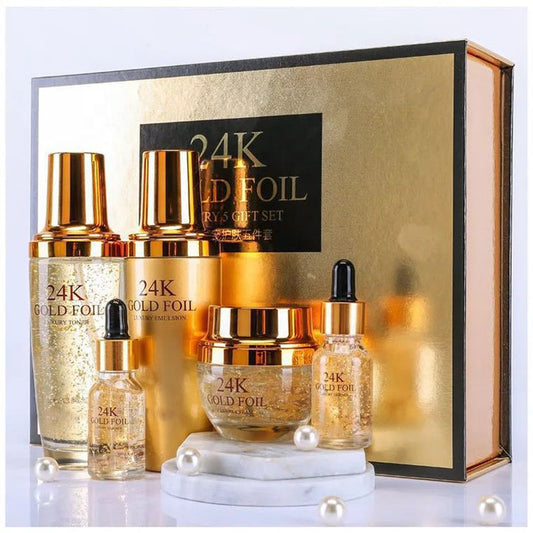 Korean Cosmetics 24K Gold Luxury Organic Anti Aging Skin Care Set